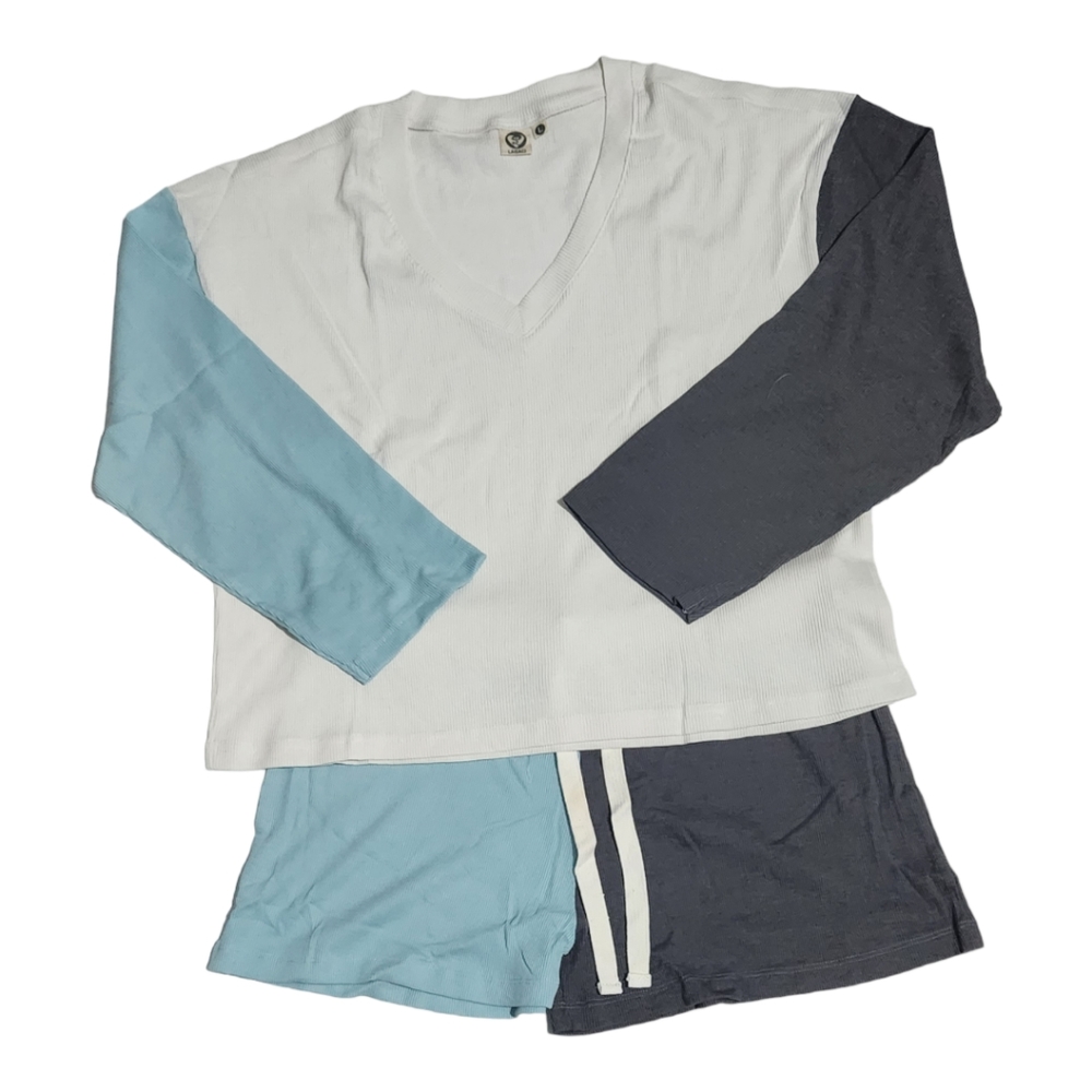 NWT Lagaci tri color shirt and shorts set + Free tshirt